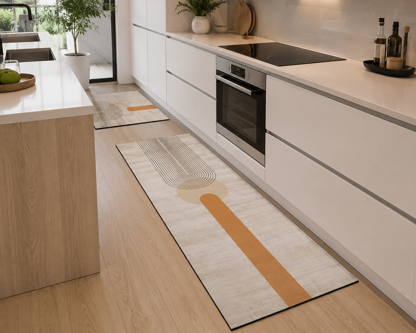 Duo de Tapis Ultra Absorbants – Cuisine & Salle de Bain 50 × 80 cm + 50 × 120 cm