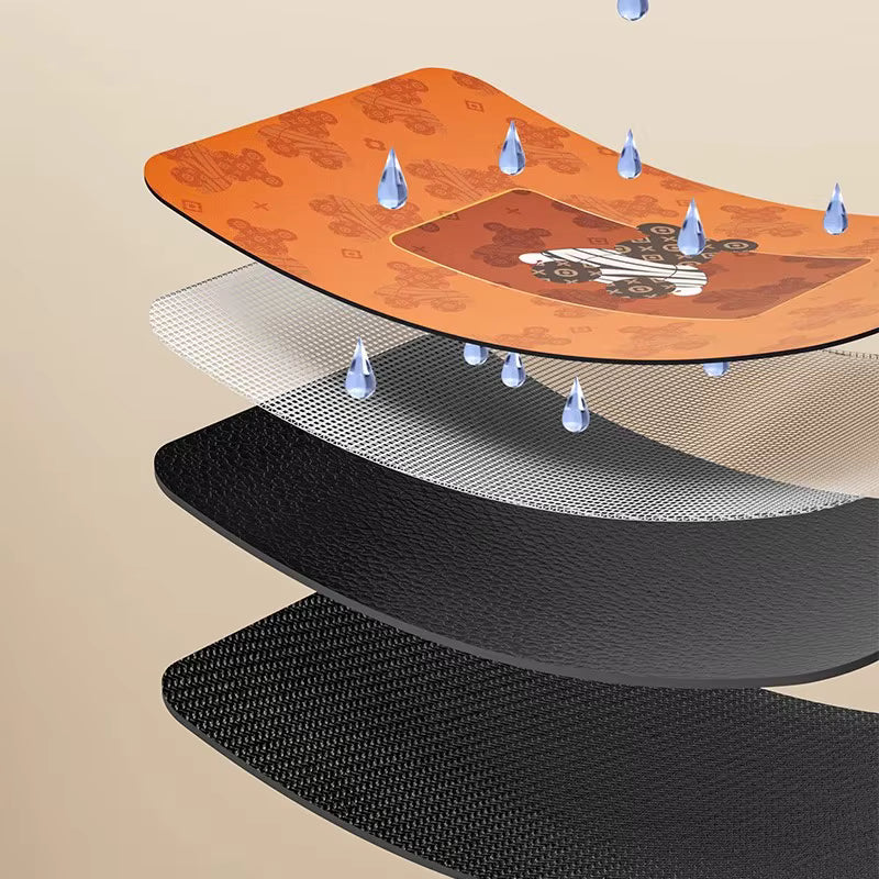 Tapis de Bain Ultra Absorbant Gris Clair